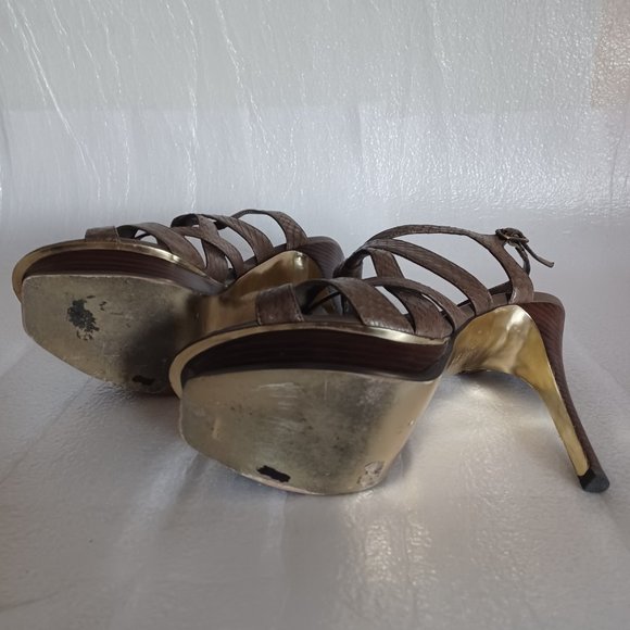 Bebe Brown High Heels 10M - Picture 5 of 15